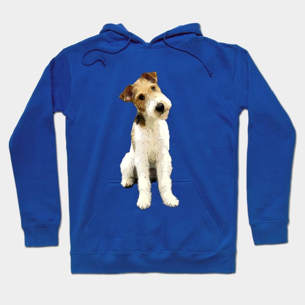 Wire Fox Terrier Head Tilt Hoodie by ElegantCat